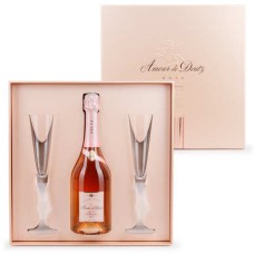 Champagne Deutz Cuvee Amour Rosé en caja de regalo con 2 copas.