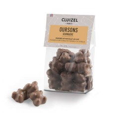 Bolsa de ositos de malvavisco Cluizel recubiertos de chocolate con leche (bolsa de 135 g)