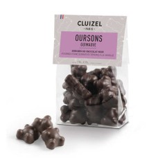 Bolsa de ositos de malvavisco Cluizel recubiertos de chocolate negro (bolsa de 135 g)