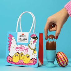 Bolsa azul con 5 huevos de chocolate con leche para esconder (bolsa de 110 g (5 huevos))
