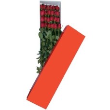 Dos docenas de rosas rojas en caja