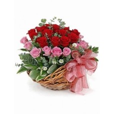 Cesta Roja Y Rosa