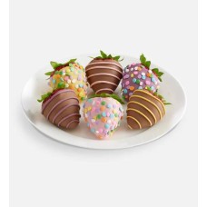 Fresas bañadas en chocolate de primavera (media docena)