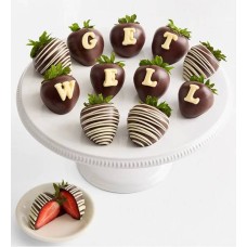 Chocolate belga artesanal con frutos rojos para desear pronta recuperación