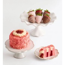 Pastel de fresas con fresas frescas (pastel de 10 cm con 6 fresas decoradas para el Día de la Madre)