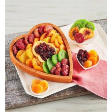 Bandeja de corazones de fruta deshidratada