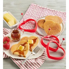 Molde para huevos y tortitas con forma de corazón - Juego de 3