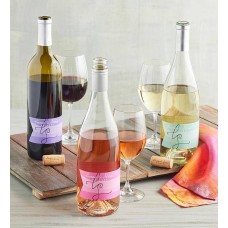 Trío de vinos Lucca & Sons: tinto, blanco y rosado.
