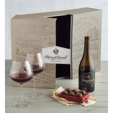 Set de regalo: Pinot Noir Reserva con copas y trufas.