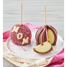 Manzanas acarameladas cubiertas de chocolate belga para el Día de la Madre