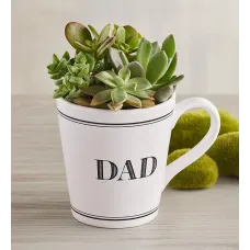 Taza "Papá" Jardín de suculentas