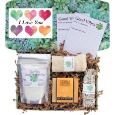 Caja de regalo Good Vibes para mujer - Tarjeta "Te amo" (Caja de regalo Good Vibes para mujer - Mediana - Tarjeta "Te amo")