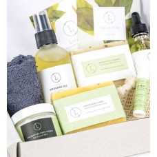 Kit de autocuidado para hombres 1 caja de regalo de eucalipto para el cuidado personal del papá