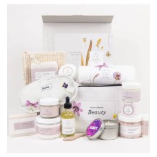 Cesta de regalo de cumpleaños - Set de regalo de lujo natural para baño y cuidado corporal con lavanda