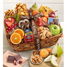 Cesta de regalo de frutas y dulces de agradecimiento (Cesta de regalo de frutas y dulces de agradecimiento)