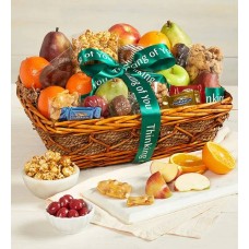 Cesta de regalo "Pensando en ti" con frutas y dulces (Cesta de regalo "Pensando en ti" con frutas y dulces - LGE)