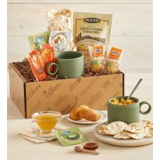 Caja de regalo "Soup's On" con taza de sopa.