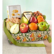 Regalo de frutas y quesos orgánicos