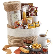 Cesta de regalo acogedora para otoño