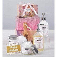 Feliz cumpleaños Cherry Blossom Pamper Her Spa Tower