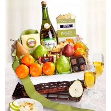Seleccione una cesta de regalo de frutas y productos gourmet de Sonoma