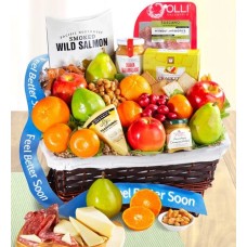 Cesta de regalo para desear pronta recuperación a alguien que se encuentra mal