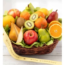 Cesta de frutas de condolencia "Te deseo paz" (Cesta de frutas de condolencia "Te deseo paz" - Grande)