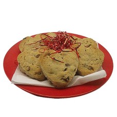 Placa de galletas de chocolate con chispas de corazón