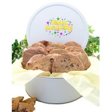 Lata de galletas gourmet sin gluten de aniversario (1 docena)