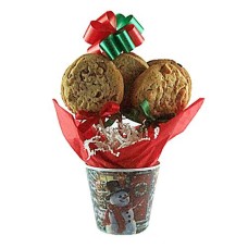 Regalo navideño de lata con forma de camión
