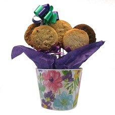 Large Floral Pot Cookie Bouquet (1/2 Dozen)