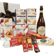 Cerveza belga de lujo con dulces belgas.