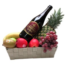 Cesta de frutas +/- 4 kg con cerveza belga de lujo