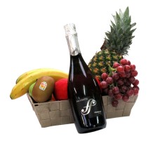 Cesta de frutas +/- 4 kg con burbujas italianas