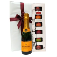 Set de regalo, Veuve Clicquot pequeño y 6 deliciosas terrinas Rougié