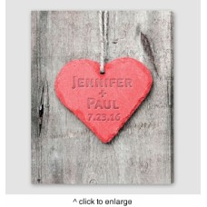 Personalizada muestra del corazón en relieve lienzo