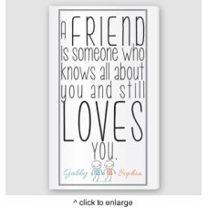 Muestra personalizada de lienzo de amigos