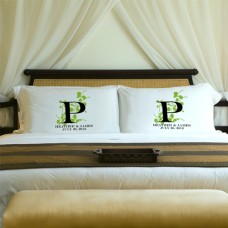 Parejas de la dicha de la naturaleza personalizada Funda de almohada Set