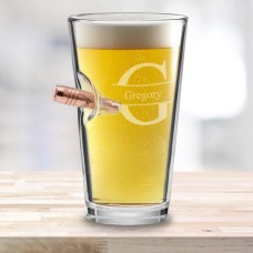 Vaso de pinta personalizado con forma de bala, 16 oz