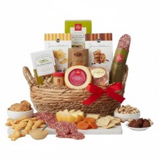 Cesta de regalo de bocadillos salados y dulces de
