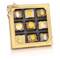 Mini Crispy bañados en chocolate para bebés - Caja de regalo con ventana (9 unidades)