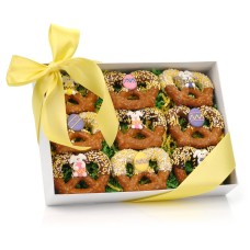 Palitos de pretzel bañados en chocolate para Pascua, caja de regalo de 9 unidades