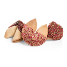 Galletas de la fortuna clásicas rojas y doradas