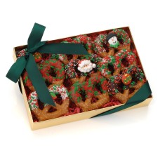 Pretzels de chocolate navideños, caja de 9 unidades