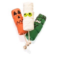 Palitos de malvavisco bañados a mano para Halloween