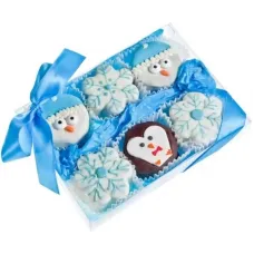 Caja de regalo de brownie de invierno de 6