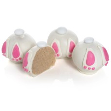 Trufas de pastel con forma de trasero de conejito