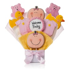 ¡Es una niña! Ramo de galletas (5 galletas)