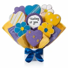 Margaritas y Corazones Cookie Bouquet (12 galletas)