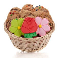 Cesta de regalo de galletas Lovely Flowers